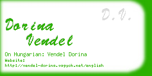 dorina vendel business card